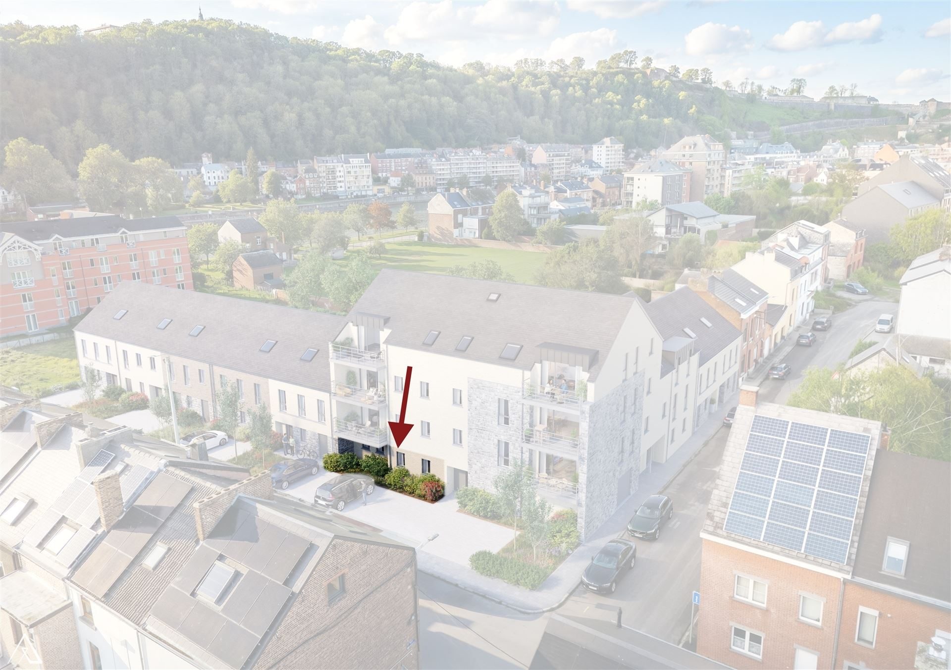 Situation de l’appartement A01 dans l’immeuble A de la Résidence Mosa