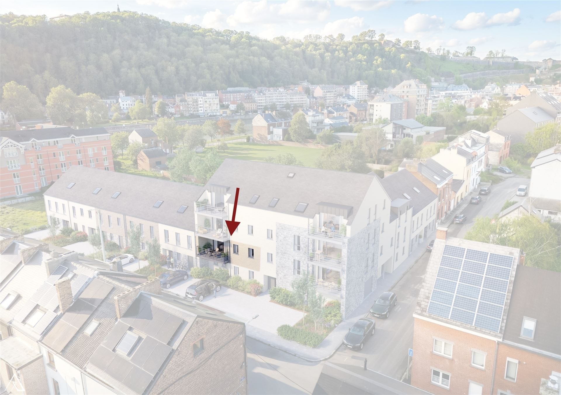 Situation de l’appartement A02 dans l’immeuble A de la Résidence Mosa