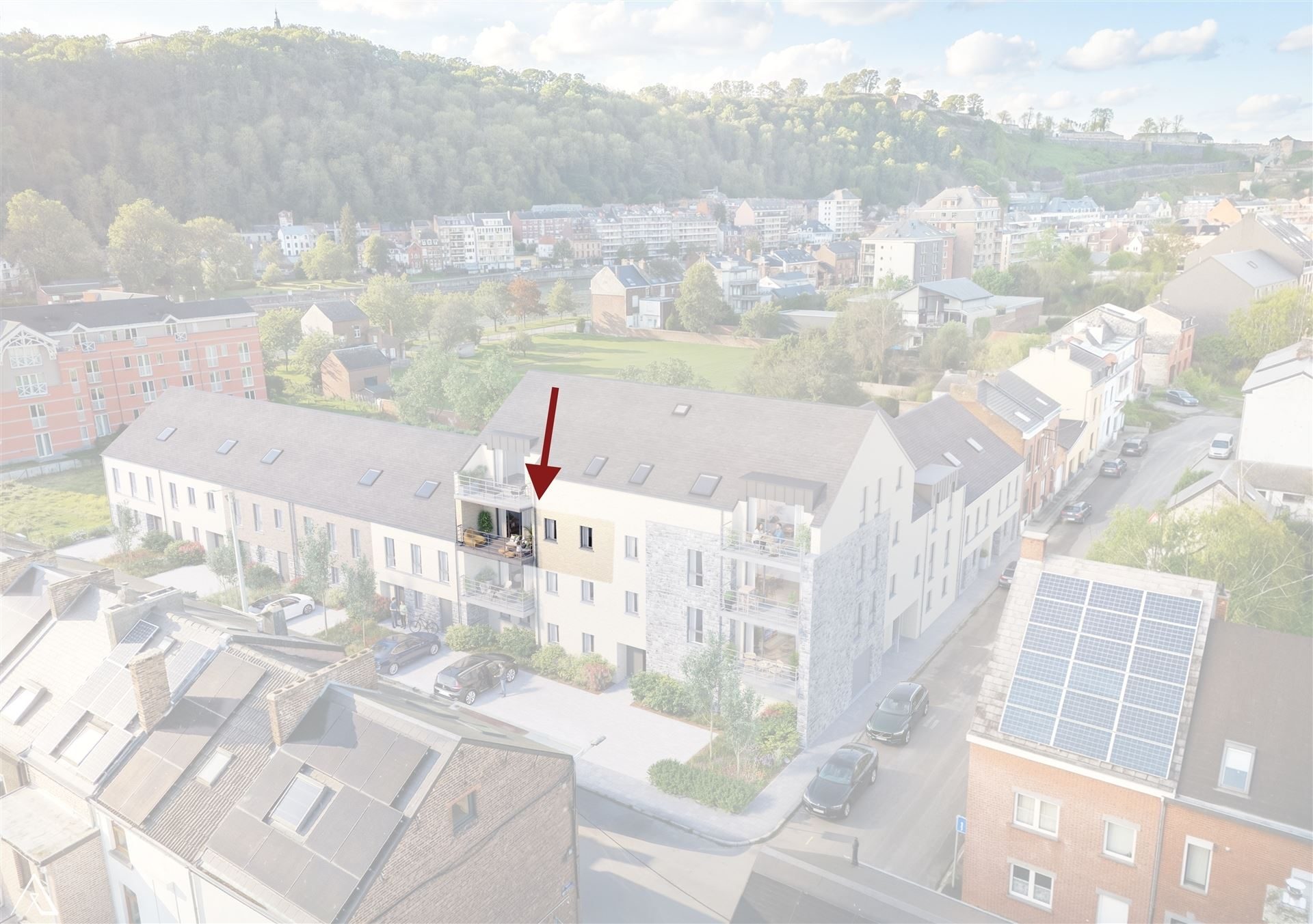 Situation de l’appartement A04 dans l’immeuble A de la Résidence Mosa