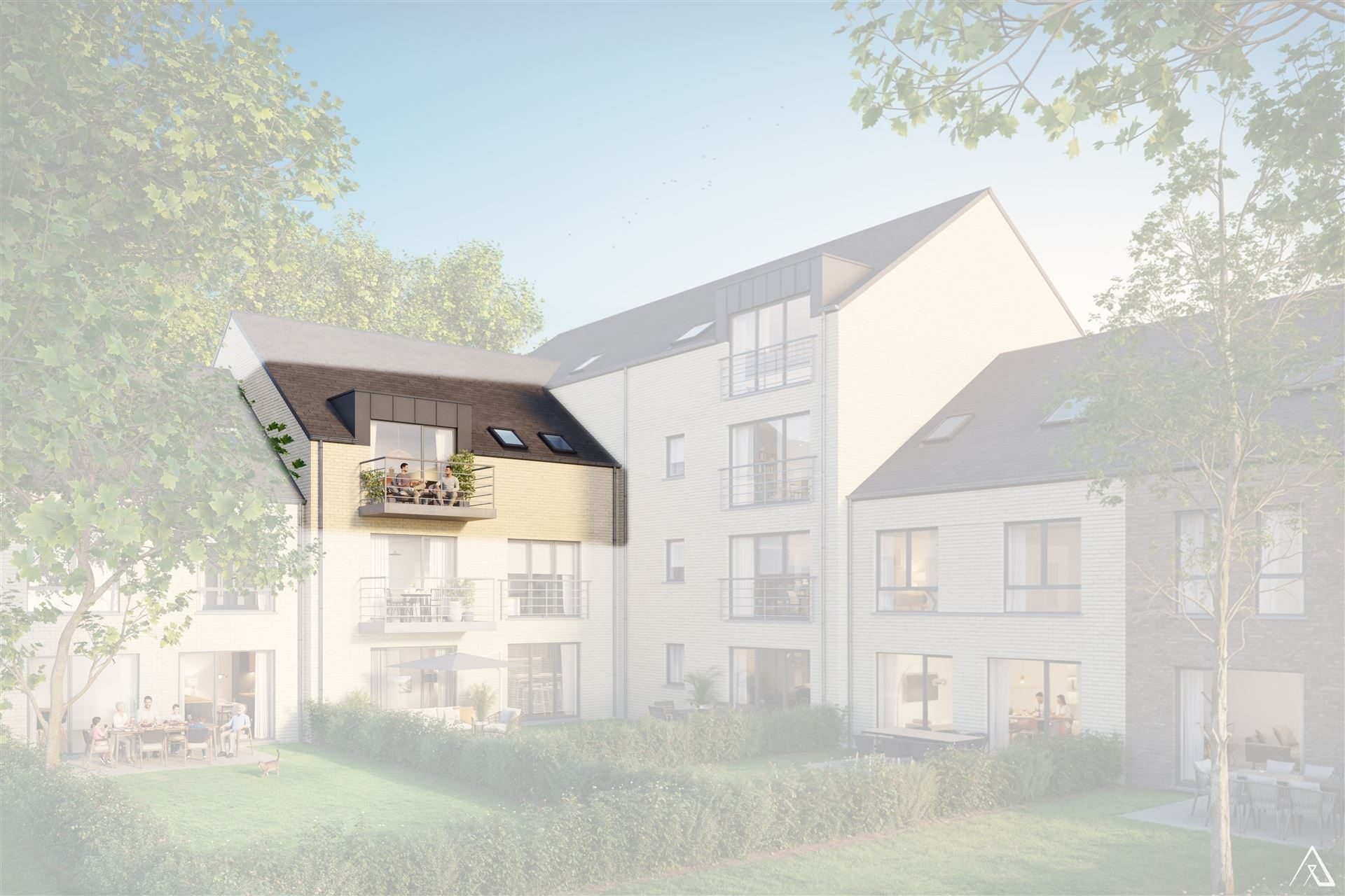 Situation de l’appartement B03 dans l’immeuble B de la Résidence Mosa