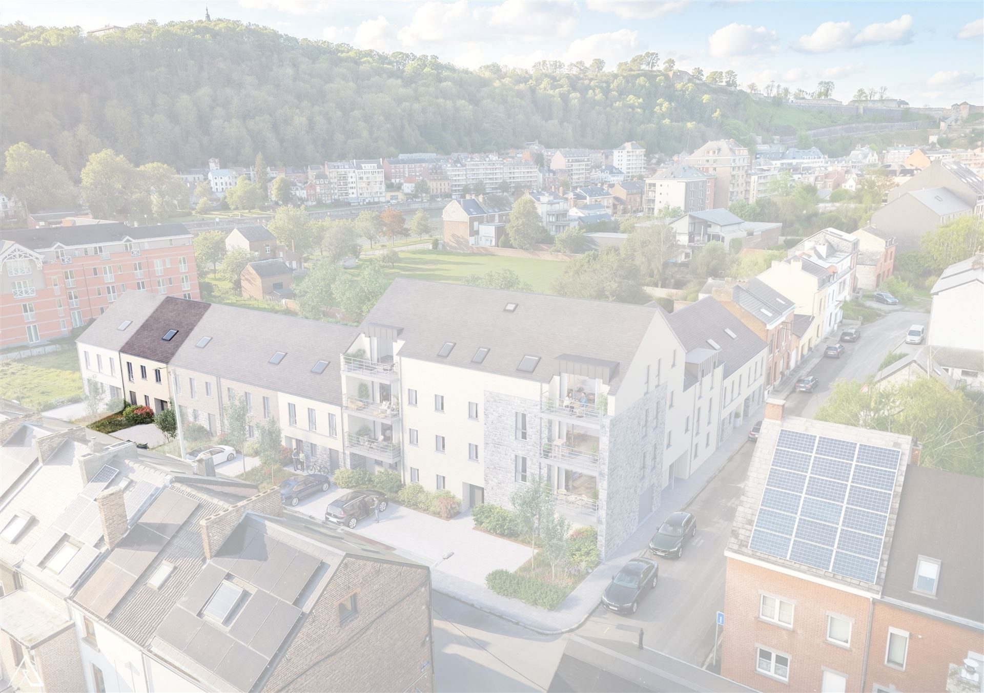 Situation de la maison B2 dans la Résidence Mosa (vue aérienne)